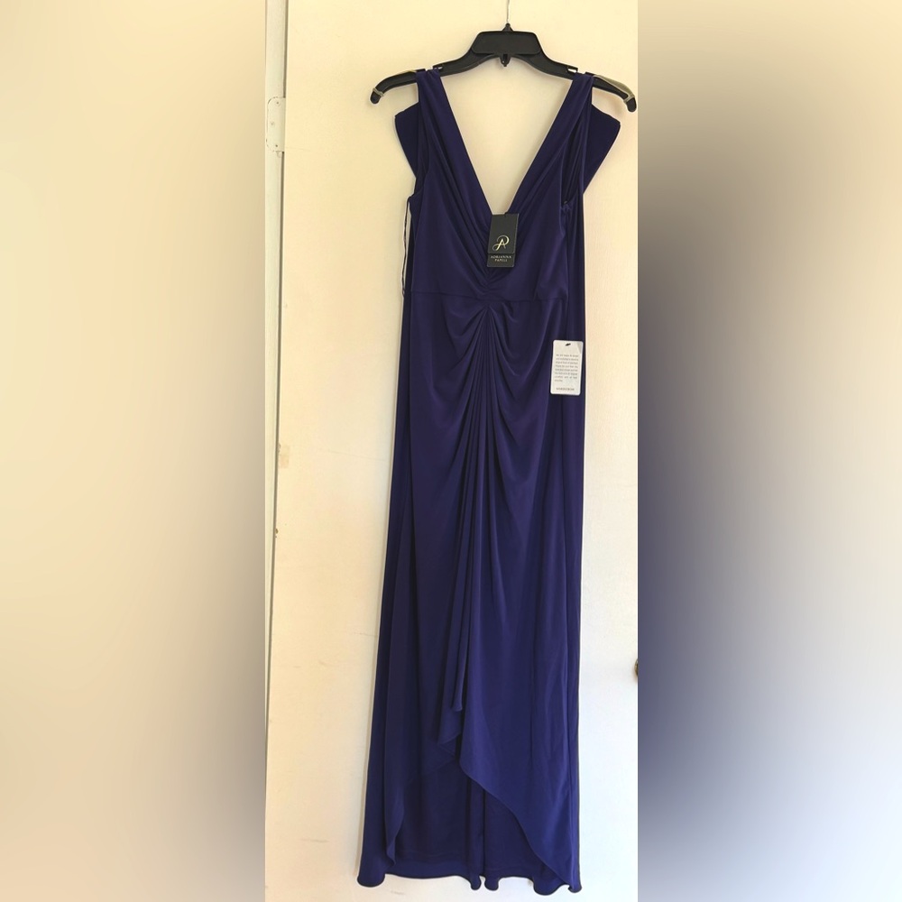Adrienna Pappell Navy Blue Formal Dress, size 2P